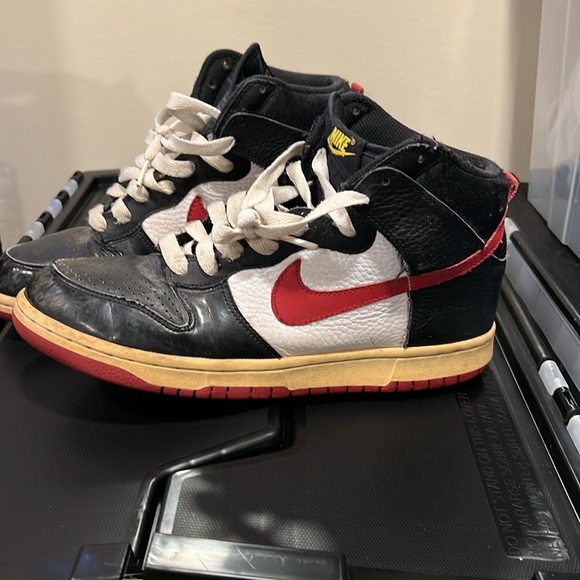 Nike Dunk High Patent Toe Bred Jordan Chicago 1 317982-061 Men’s Size 9 - Picture 2 of 9